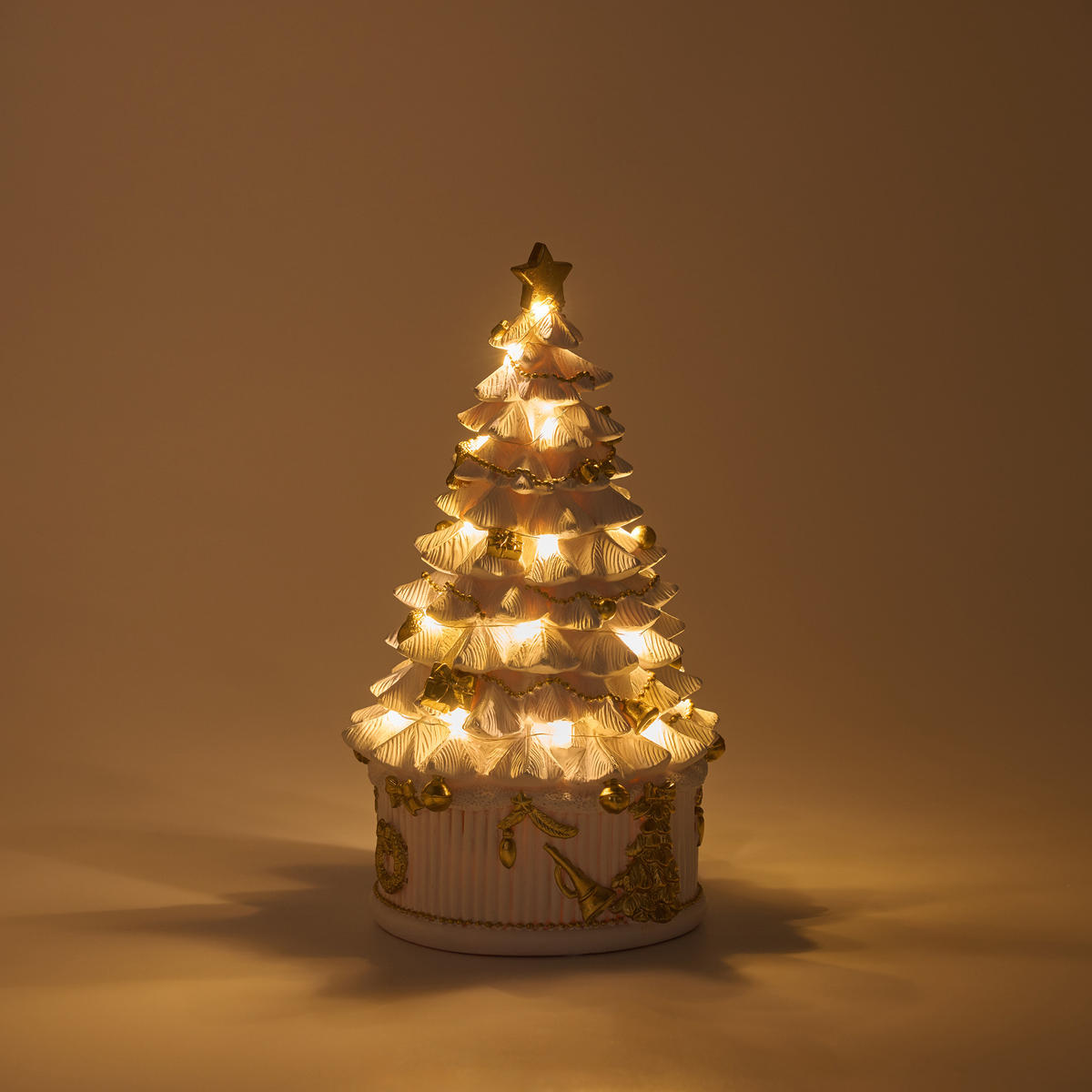 DEKOFIGUR Led CRISP, 50 x 25 cm, Gold, Beleuchtet Weihnachtsfigur, Weihnachtsdeko, Deko Wohnzimmer, Winter Christmas, XMAS Geschenk - Goldfarben, Kunststoff (16/30/16cm) - home&you