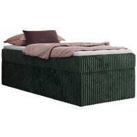 BOXBETT ZERO 90/200 - Dunkelgrün Cord - H4 - Topper Visco - Dunkelgrün, Textil (90/200cm) - MKS