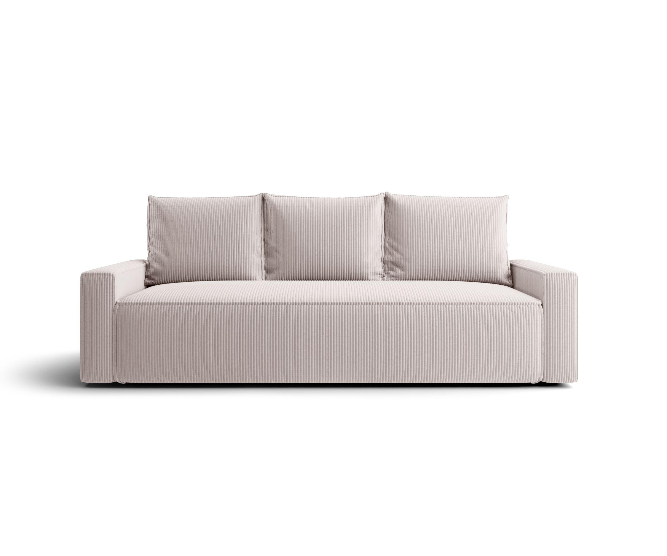 SOFA mit Schlaffunktion SAVIO Poso 100 - Ecru, Textil (232/90/90cm) - Bedante
