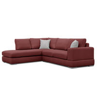 ECKSOFA OTTO 5-Sitzer, bordeaux - Bordeaux, Holzwerkstoff/Textil (219/279cm) - Courtois Laville