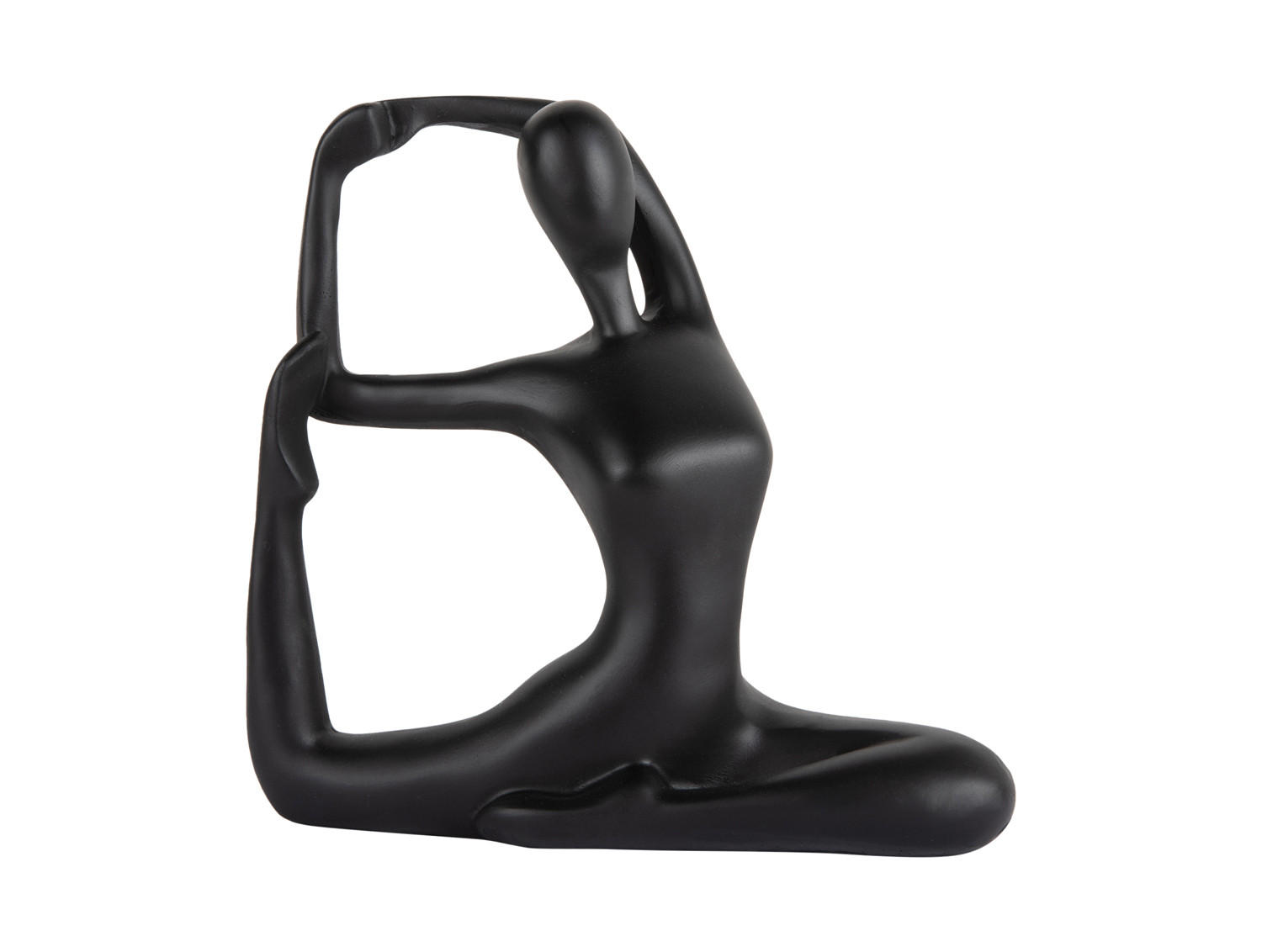 BILD Statue Yoga Bow Schwarz 20/6/19 cm - Schwarz, Kunststoff (6/19/20cm) - Present Time