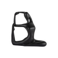 BILD Statue Yoga Bow Schwarz 20/6/19 cm - Schwarz, Kunststoff (6/19/20cm) - Present Time