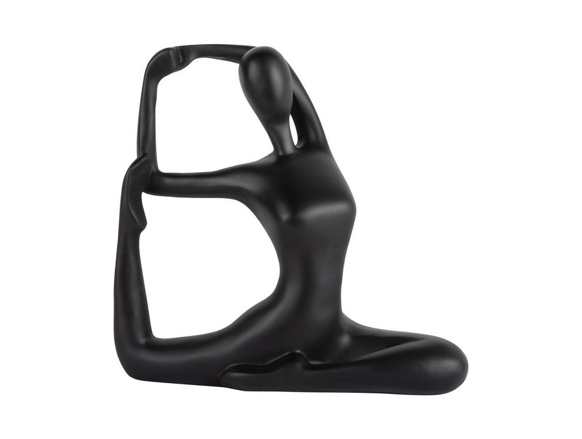 BILD Statue Yoga Bow Schwarz 20/6/19 cm - Schwarz, Kunststoff (6/19/20cm) - Present Time