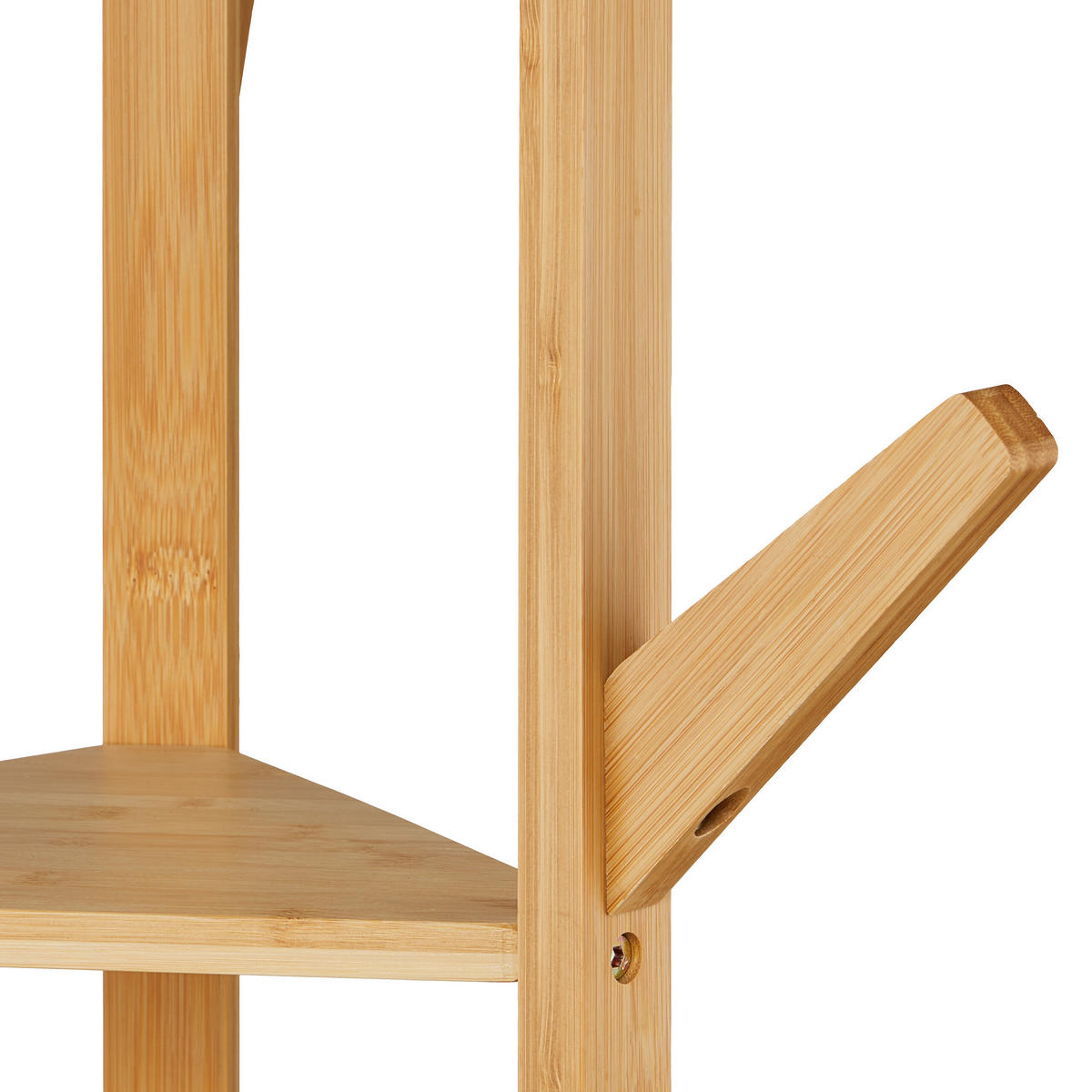 GARDEROBENSTÄNDER - Hellbraun, Holz (47/168.5/47cm) - Relaxdays