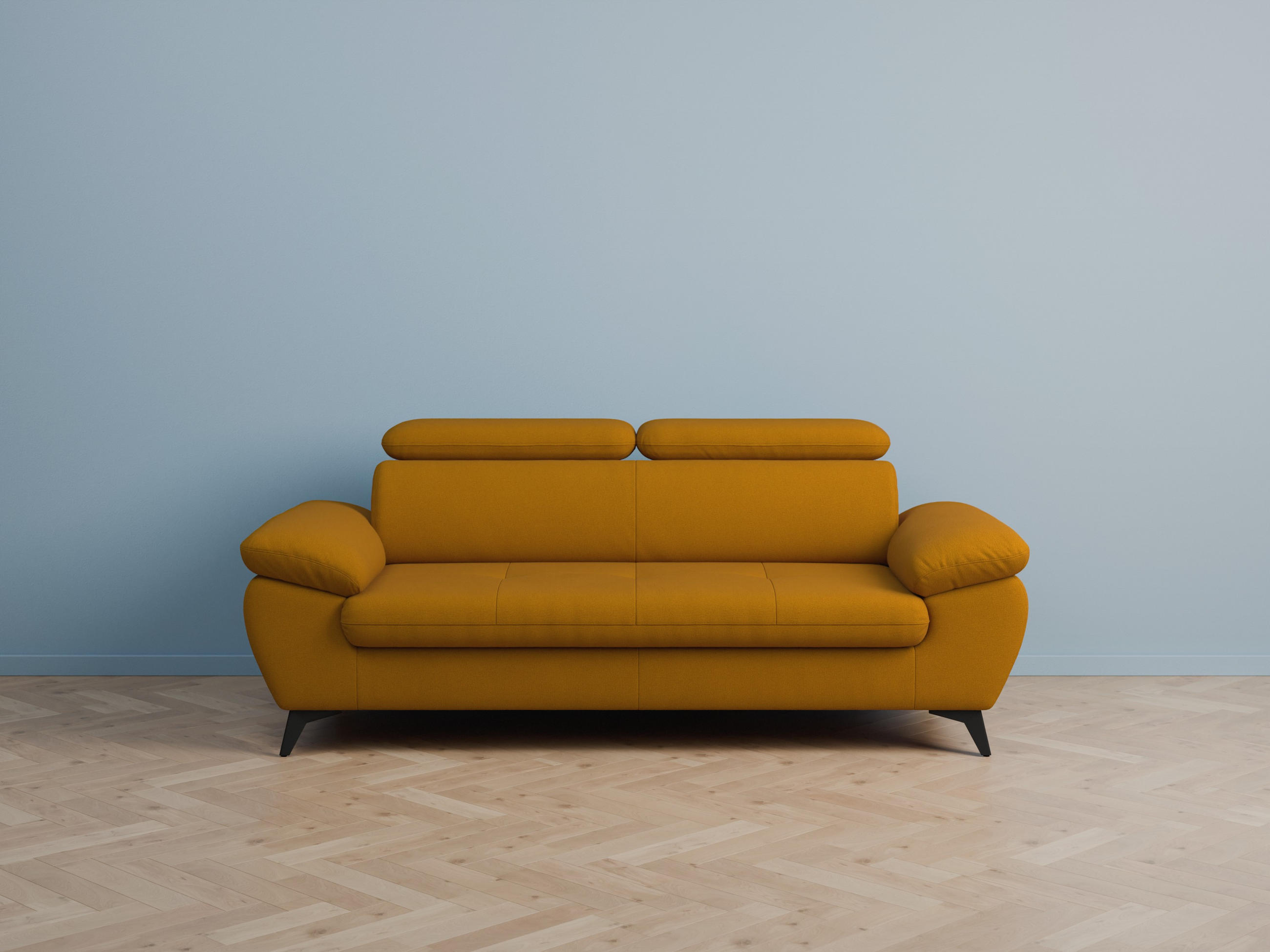 foamnova 3-Sitzer Dunkelgelb 215x84x100 cm