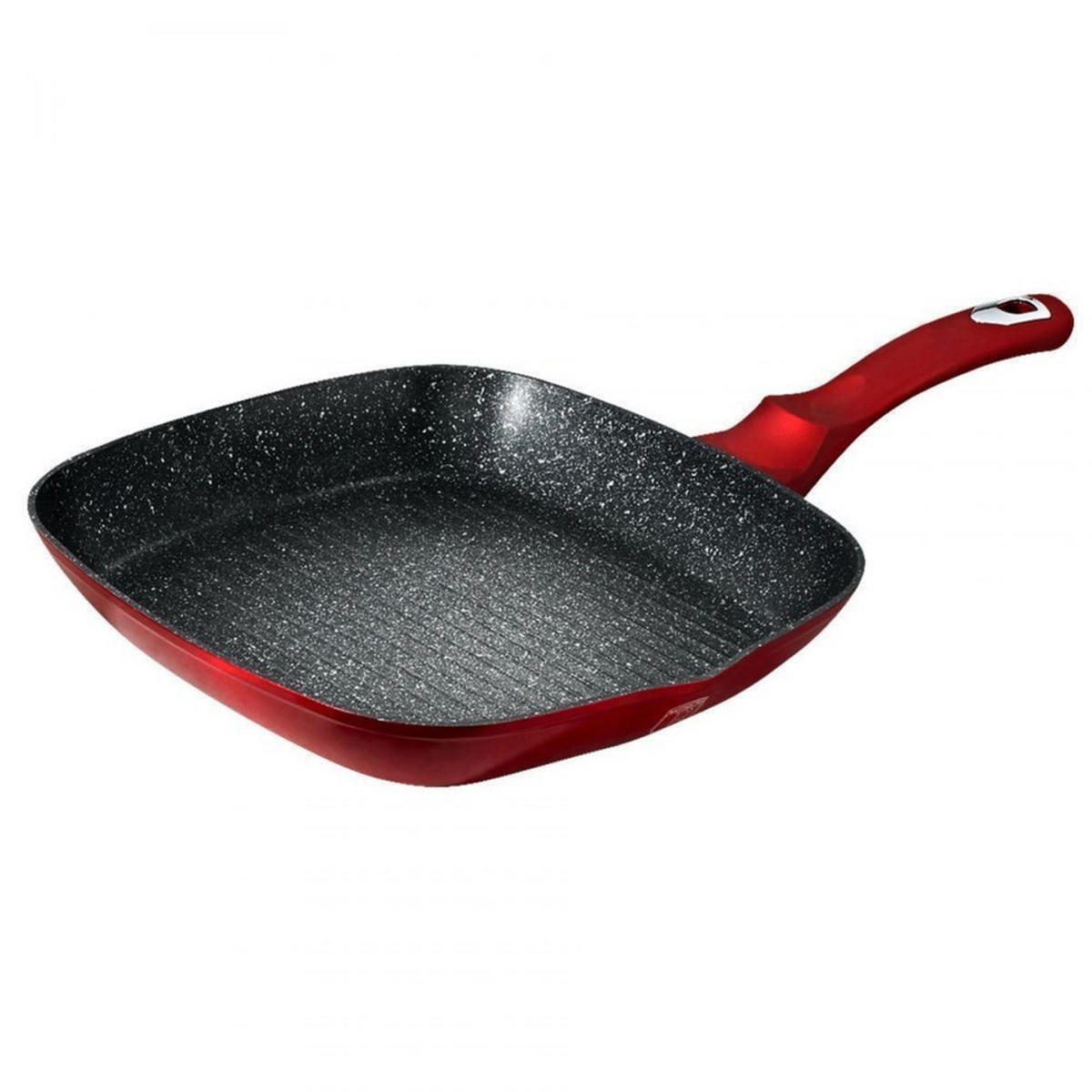 GRILLPFANNE Rot 28/28/5.5 cm BH1271 - Rot, Metall (28cm) - Berlinger Haus