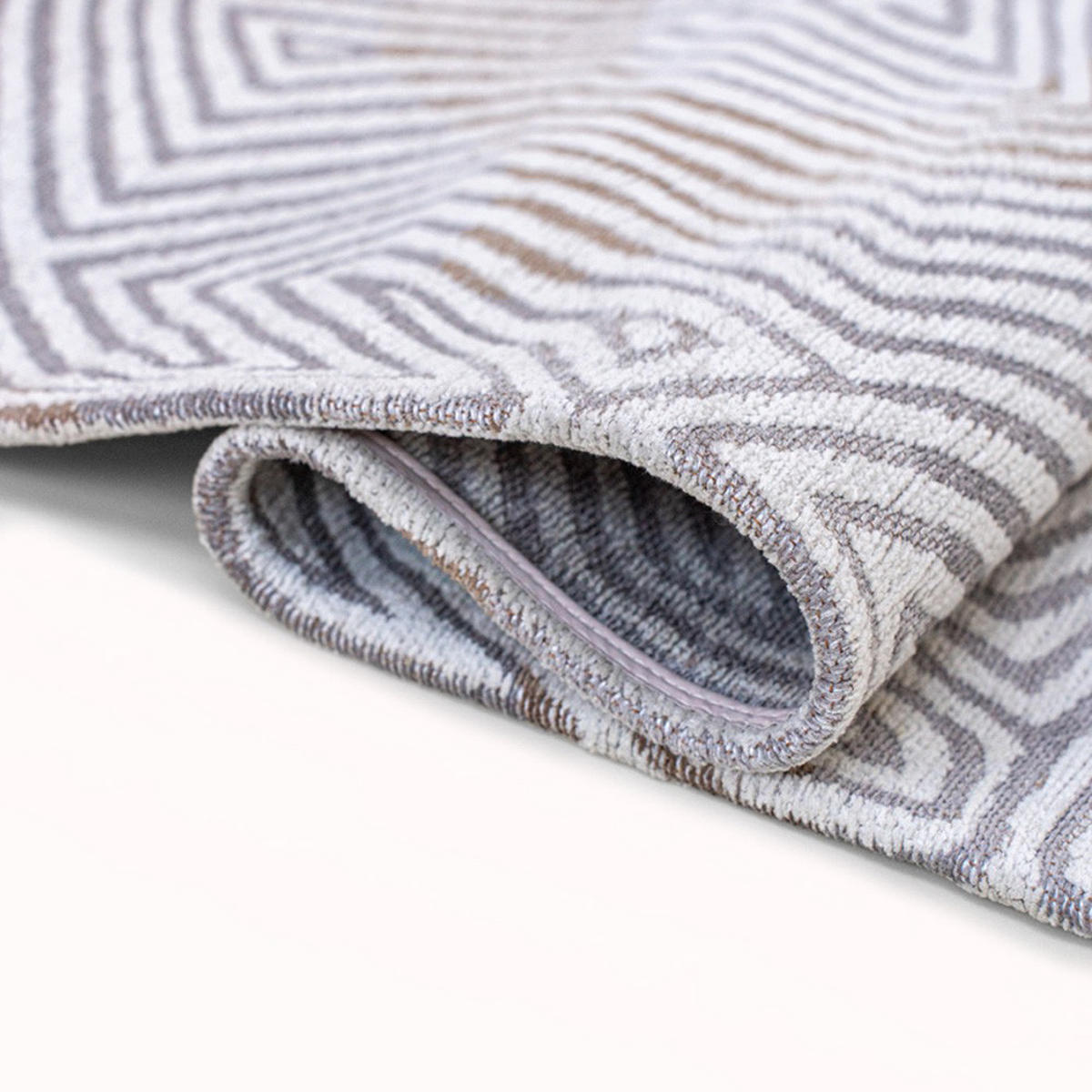 TEPPICH Oyster White Meditation Coral 80/150 cm - Grau, Textil (80/150cm) - Louis De Poortere