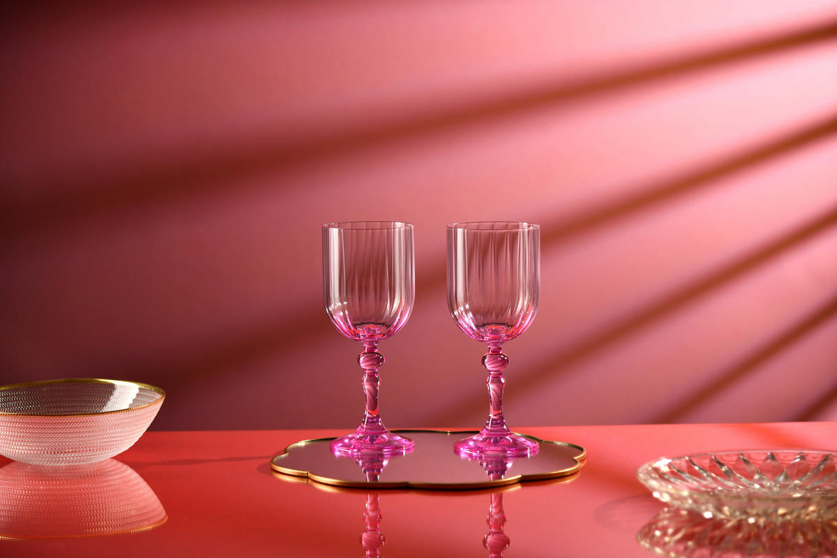 WEINGLÄSER, 2er-Set, 300 ml - Pink, Glas (0.3L) - Krosno Glass