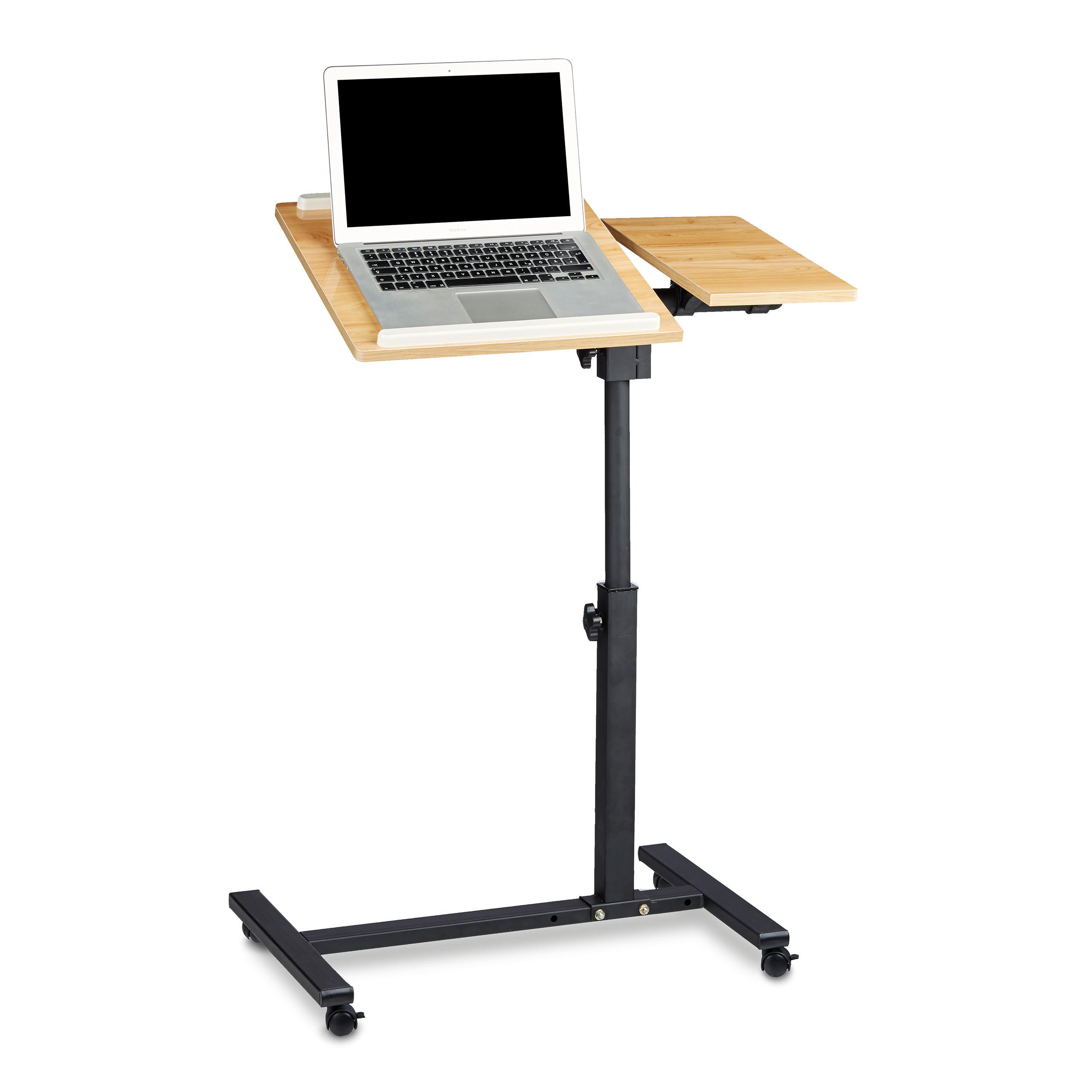 LAPTOPTISCH Gelb höhenverstellbar 60x40 cm - Multicolor, Holzwerkstoff/Metall (40/60/95cm) - Relaxdays