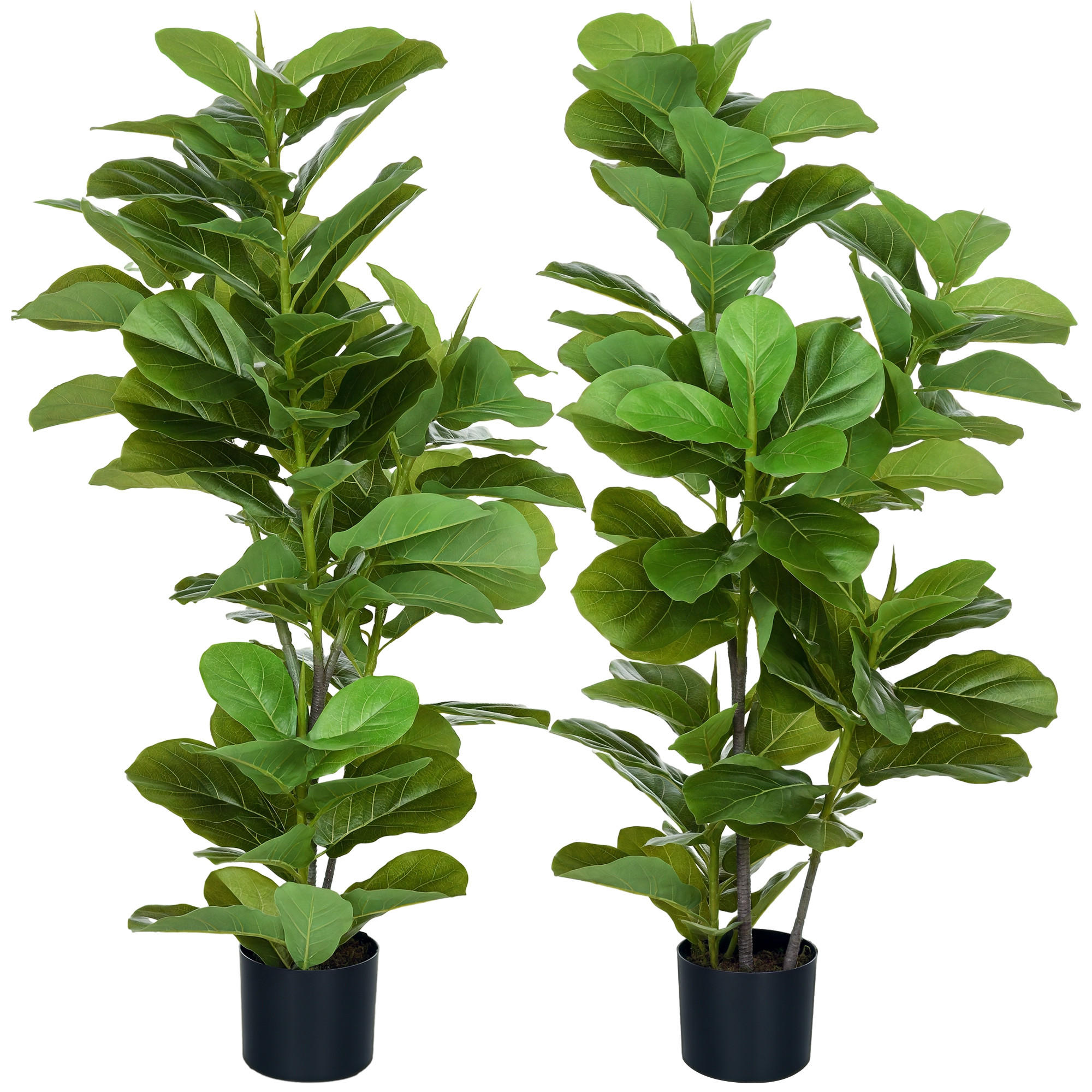 KUNSTPFLANZE 2er-Set DE-16594 110 cm, realistische Blätter Grün - Grün, Kunststoff (110cm) - ComfortXL