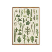 POSTER mit Rahmen Wild Apple - Assortment of Leaves II - Eichefarben/Grün, Holz/Papier (70/100cm) - Poster&Frame