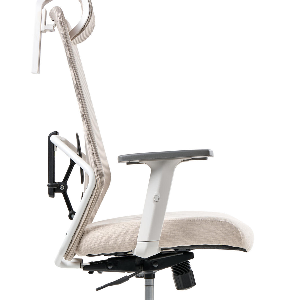 BÜROSTUHL Beige Oryn - Beige, Textil (71/111/65cm) - Beliani