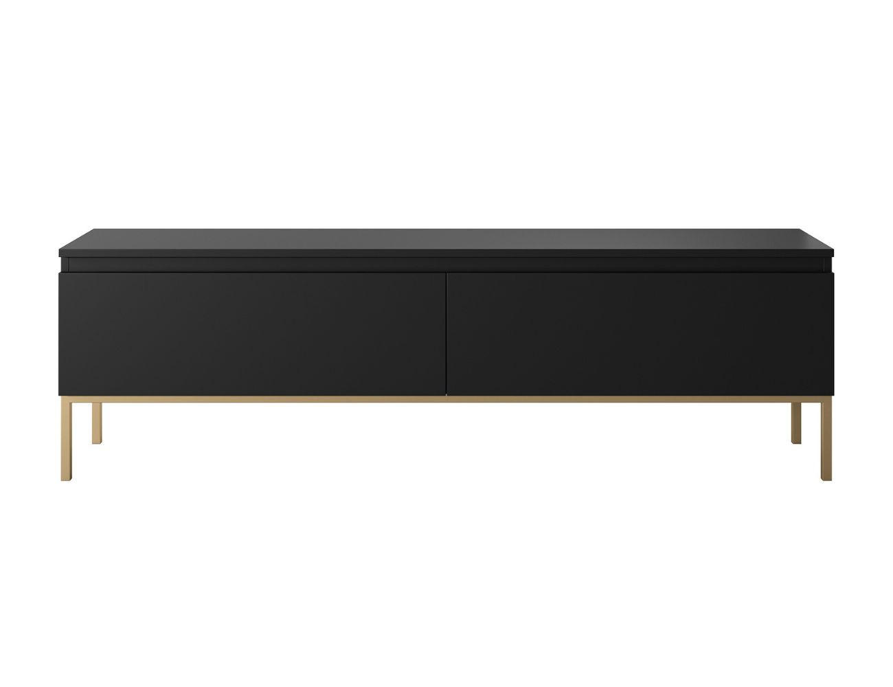TV-SCHRANK Bemmi Schwarz mit goldenen Metallbeinen 150 cm - Goldfarben/Schwarz, Holzwerkstoff/Metall (150/46/32cm) - Selsey