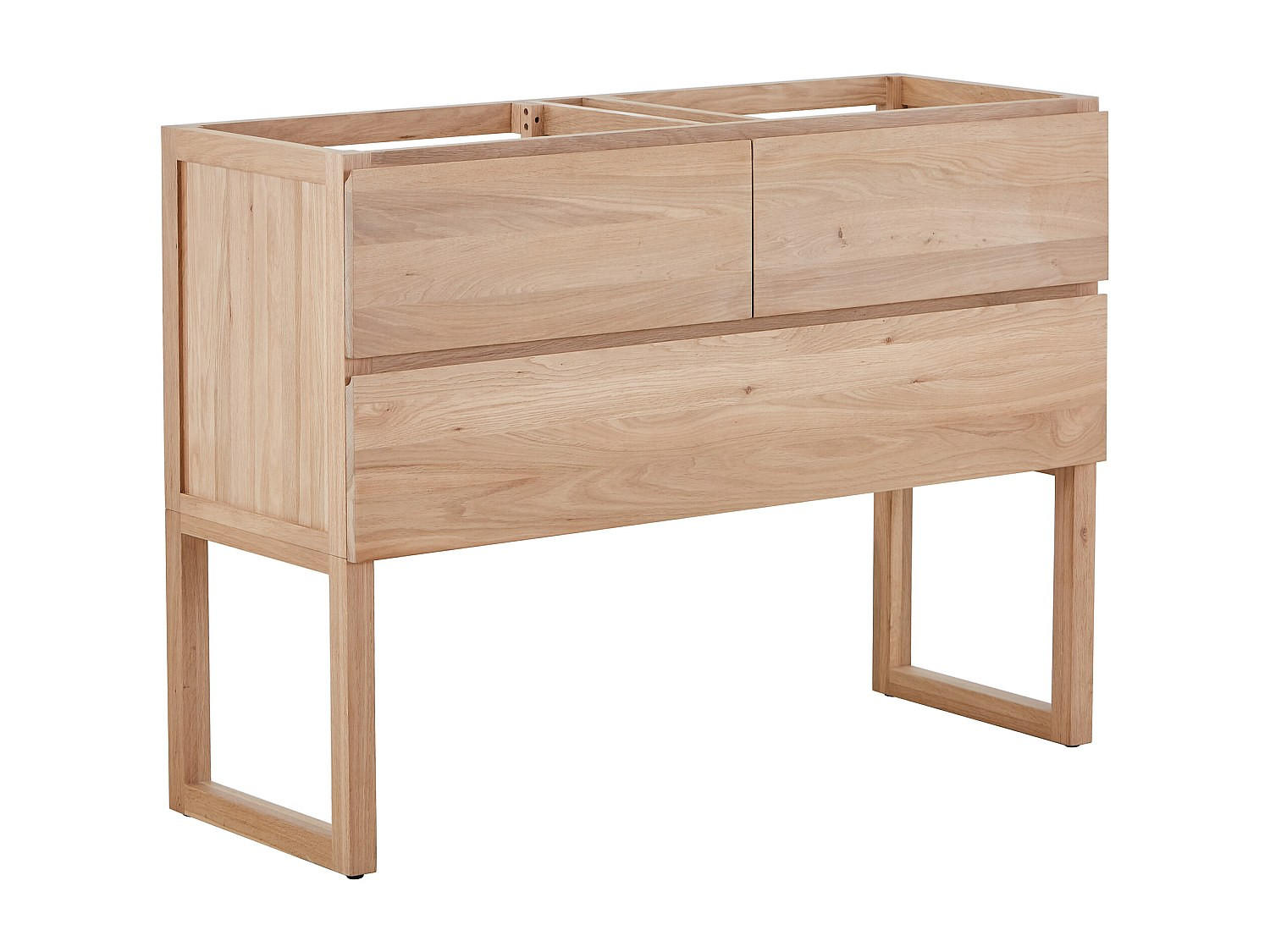WASCHBECKENUNTERSCHRANK - 120 cmcm x 45 cmcm - Holz, Platte - Naturfarben Hell - TARELO - Naturfarben, Holz (120/88/45cm) - Vente-Unique