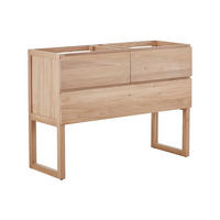 WASCHBECKENUNTERSCHRANK - 120 cmcm x 45 cmcm - Holz, Platte - Naturfarben Hell - TARELO - Naturfarben, Holz (120/88/45cm) - Vente-Unique
