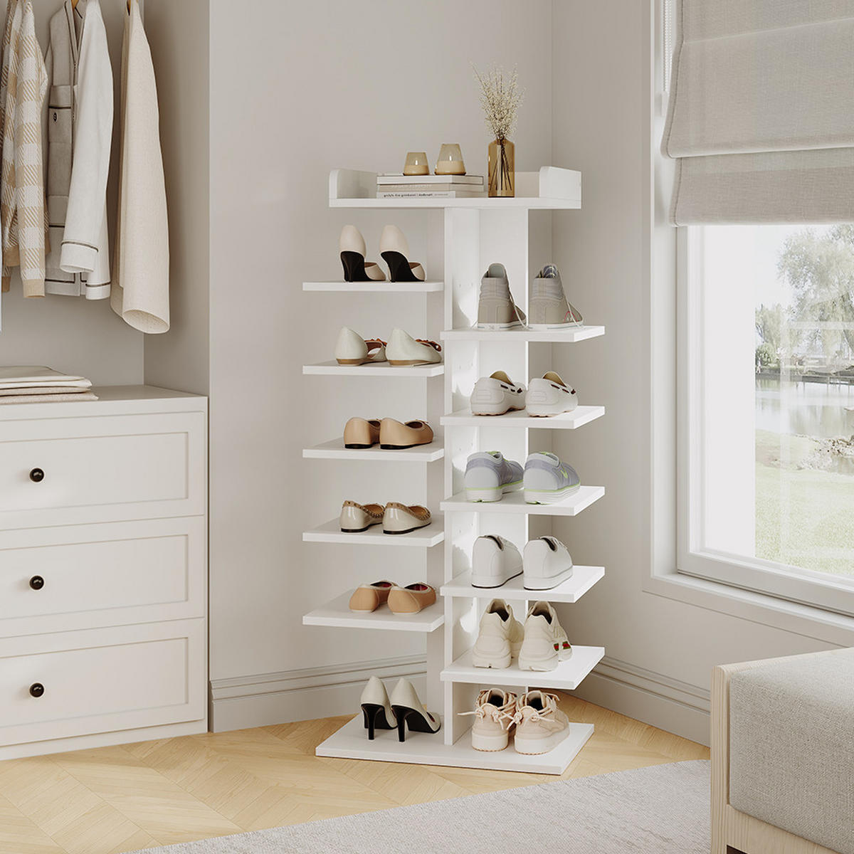 BOTNÍK Stepy Bílá - bílá, kompozitní dřevo (45/114/30cm) - Vicco