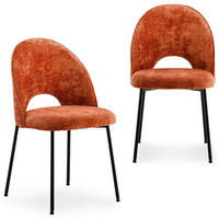 ESSZIMMERSTÜHLE SERENA 2ER-SET - Orange, Textil (49/83/53cm) - IDIMEX