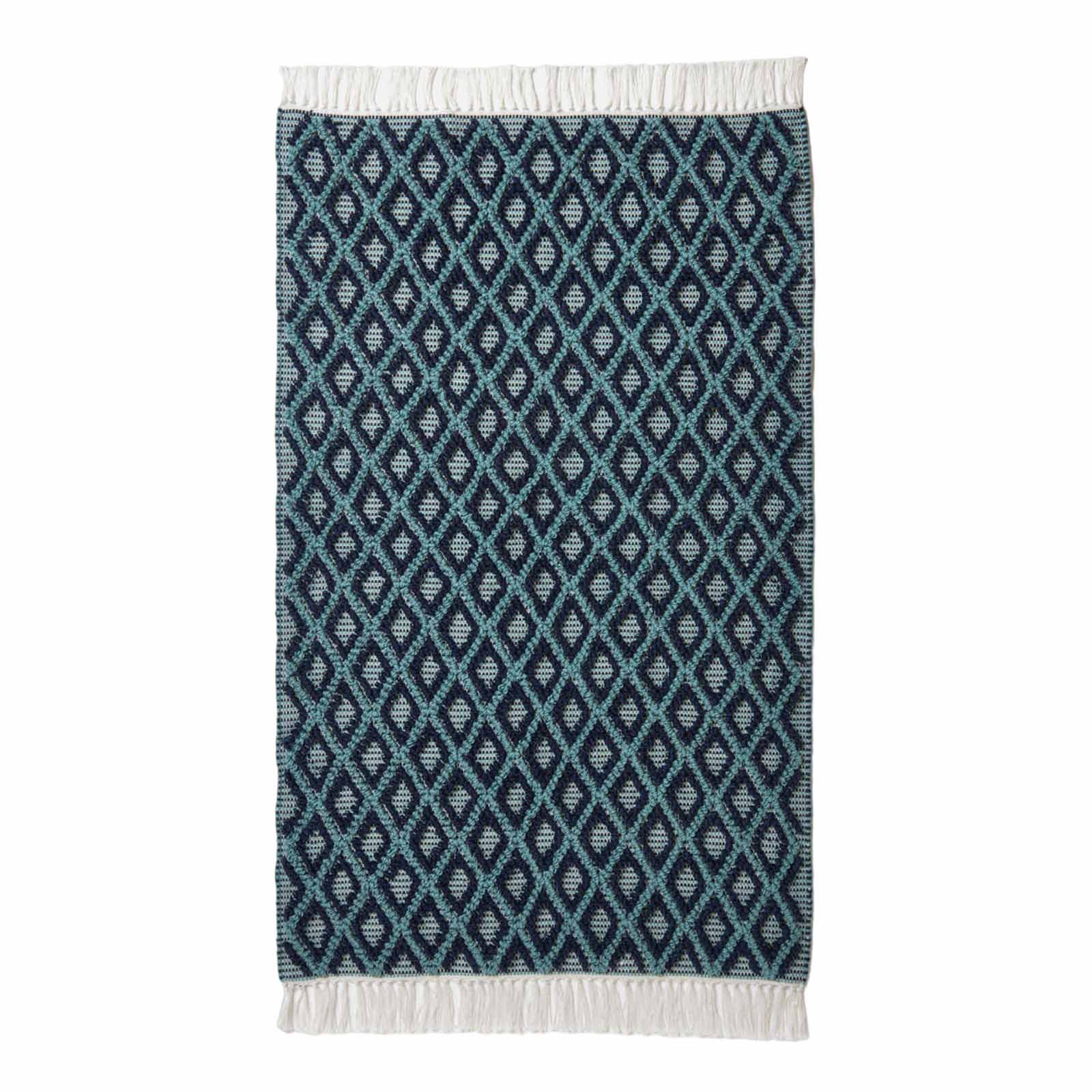 HANDWEBTEPPICH Tula geometrisch gemustert 120/170 cm - Blau, Textil (120/170cm) - Homescapes