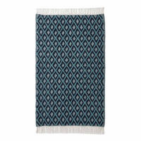 HANDWEBTEPPICH Tula geometrisch gemustert 120/170 cm - Blau, Textil (120/170cm) - Homescapes