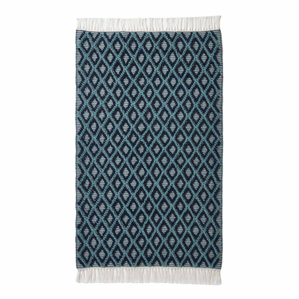 HANDWEBTEPPICH Tula geometrisch gemustert 120/170 cm - Blau, Textil (120/170cm) - Homescapes