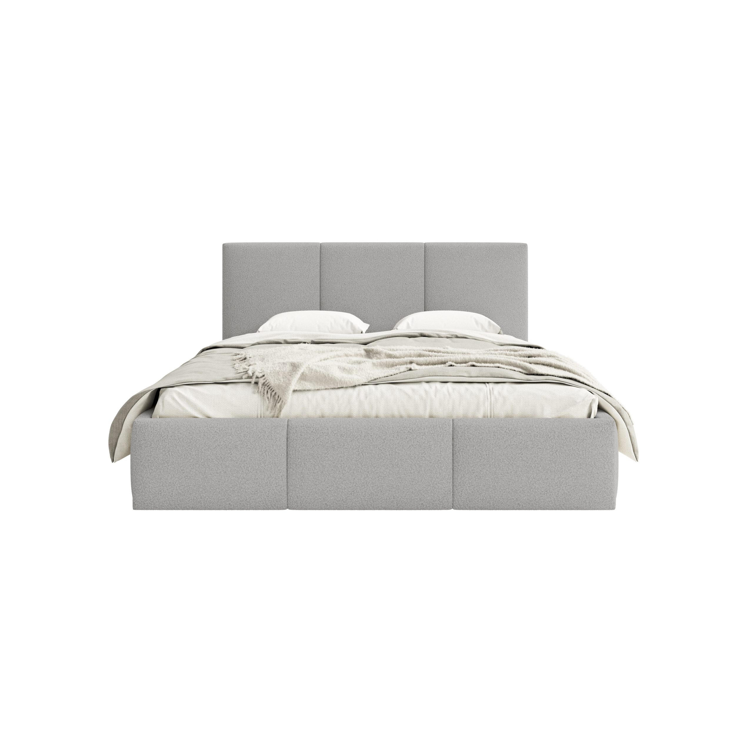 POLSTERBETT Fondi Slim 160x200 cm, Grau - Grau, Textil (160/200cm) - Fedve