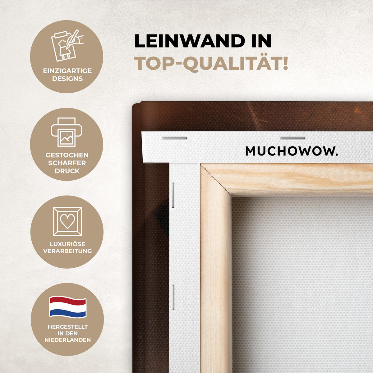 LEINWANDBILD Frau - Gold - Luxus - Porträt Deko XXL 80x120 cm - Goldfarben, Textil (80/120cm) - MuchoWow