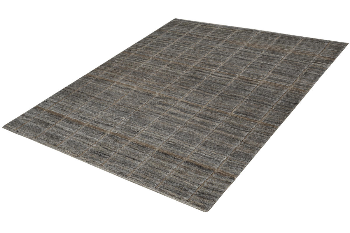 GABBEH-TEPPICH handgeknüpft Grau 185/162 cm Schurwolle - Grau, Textil (162/185cm) - Looma