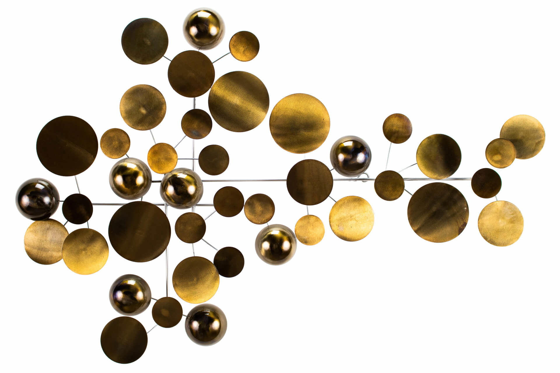 WANDDEKO Braun 90/61 cm - Braun, Metall (2.3/61/7cm) - KUNSTLOFT