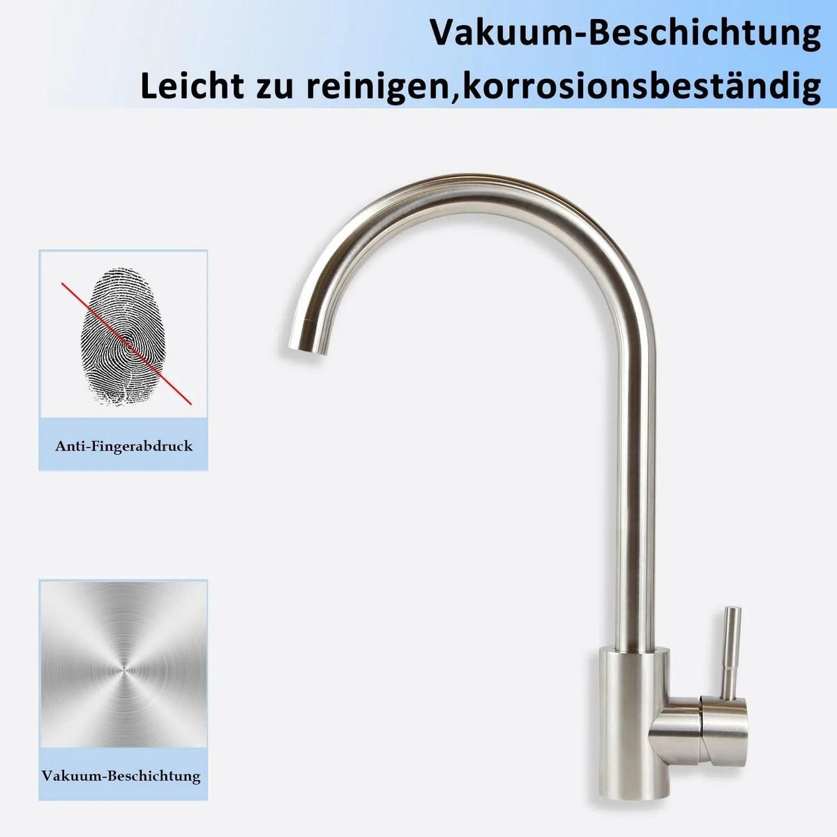 KÜCHENARMATUR Susanne - Silberfarben, Metall (6/33/19cm) - Nettlife