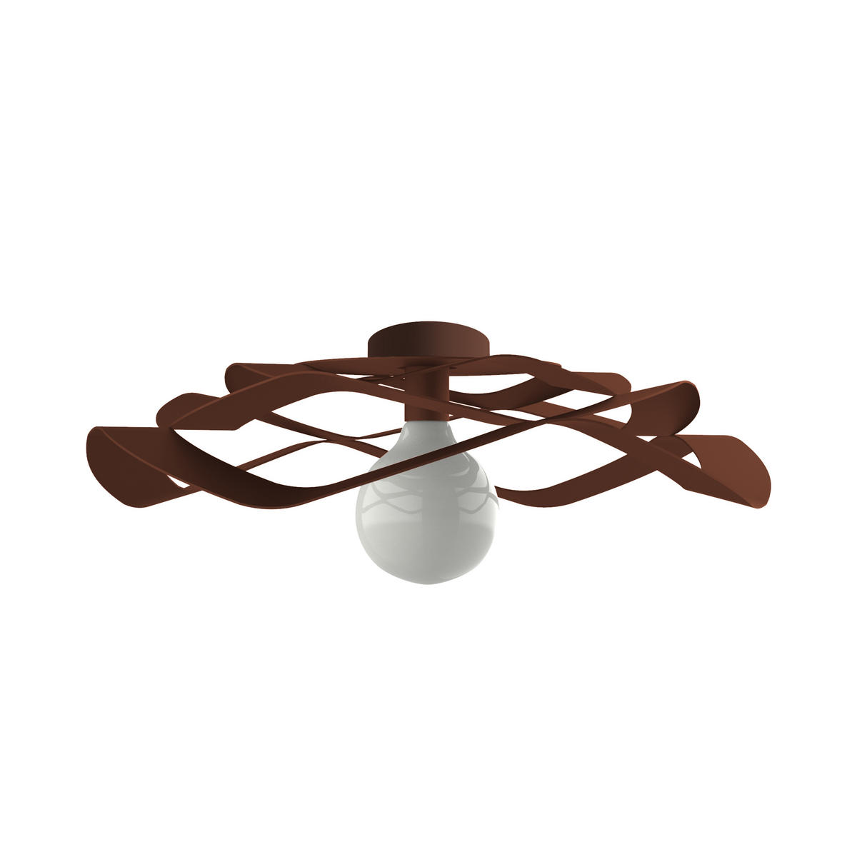 DECKENLEUCHTE - Dunkelbraun, Metall (60/60/15cm) - Lumicom