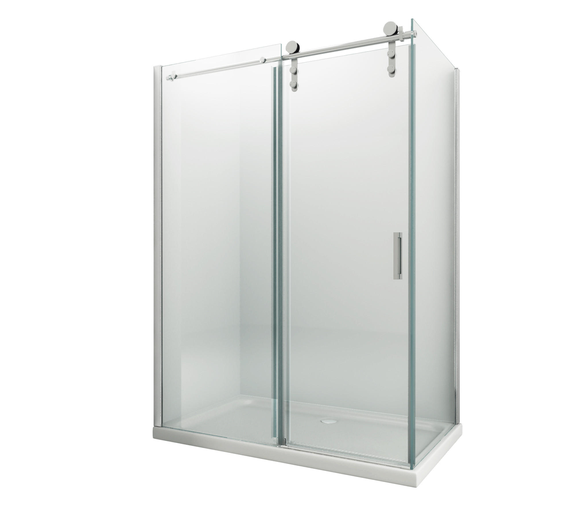 DUSCHKABINE LARGOS Klar 160 x 90 x 195 cm 8 mm ESG - Klar, Glas (90/160/195cm) - Glasdeals