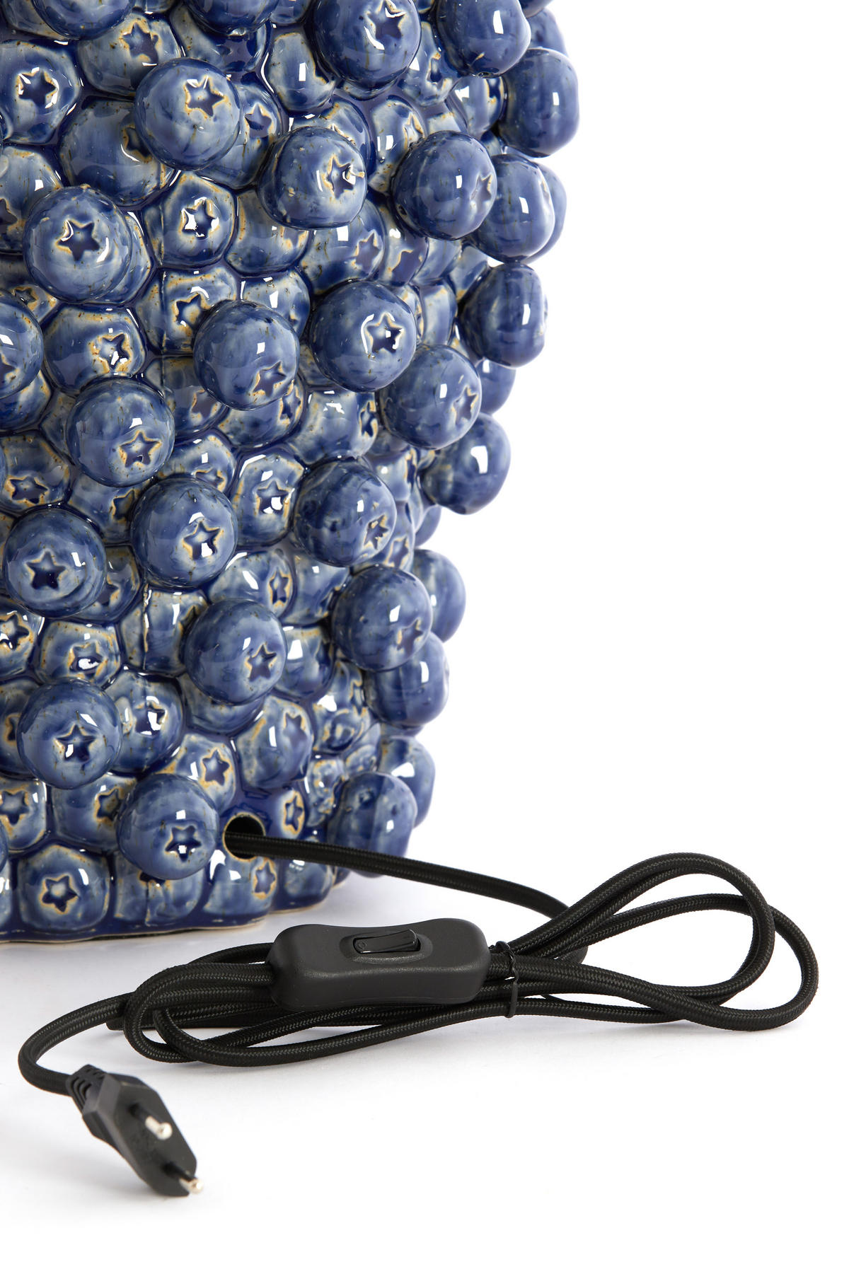LAMPENSOCKEL Berries Blau 31.5/31/35 cm - Blau, Keramik (31.5/31/35cm) - Light & Living