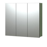 SPIEGELSCHRANK grün 90 cm, Badschrank 3-türig - Klar/Grün, Glas/Holzwerkstoff (90/80/20cm) - Top.Furn