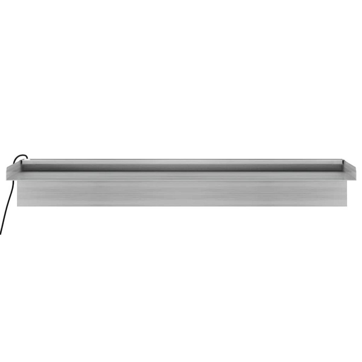 WASSERFALL-ELEMENT Mit Rgb Leds Edelstahl 60 Cm - Silberfarben, Metall (21/60/8cm) - vidaXL