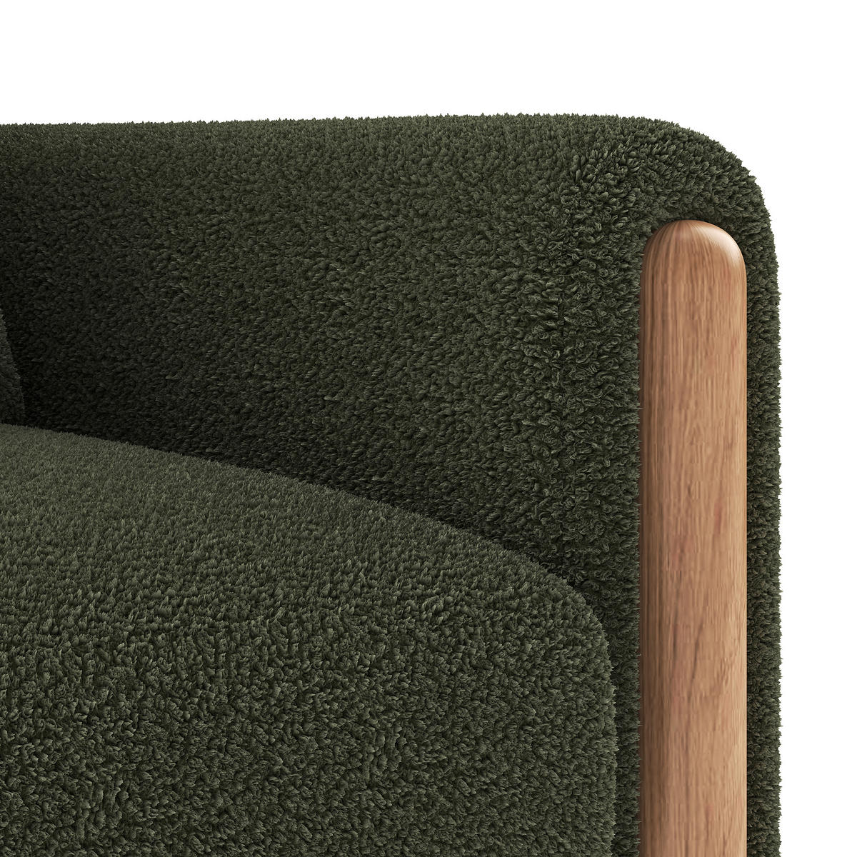 SESSEL Teddystoff Grün - Grün, Holz/Holzwerkstoff (87/88.5/83cm) - WISHDOR