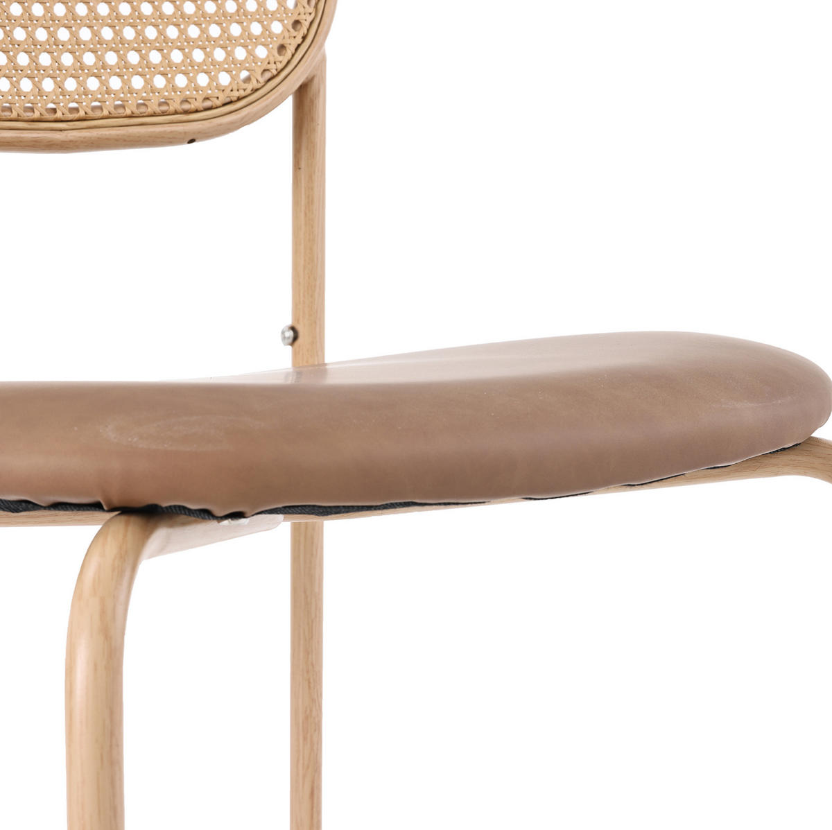 ESSZIMMERSTUHL 6er-Set mit Rattan-Rückenlehne PU Braun - Braun, Metall (46/80/48cm) - Meubliv