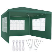 PAVILLON Baraban,inklusive Spannseile und Heringe,grün - Grün, Kunststoff (300/250/300cm) - tectake