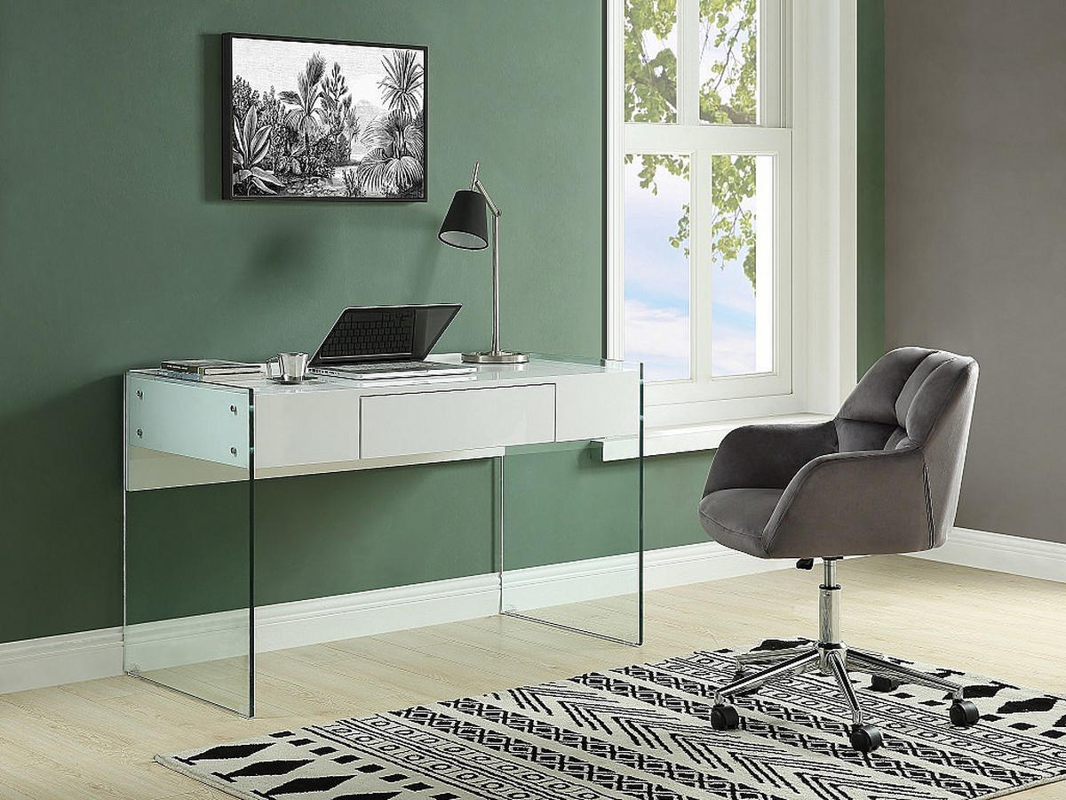 BÜROSTUHL ohne Armlehnen - 59 cm x 60 cm - samt - grau Pega - Grau, Textil (59/86/60cm) - Vente-Unique