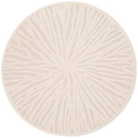 TEPPICH, Weiß - Weiß, Textil (160/160cm) - Oviala