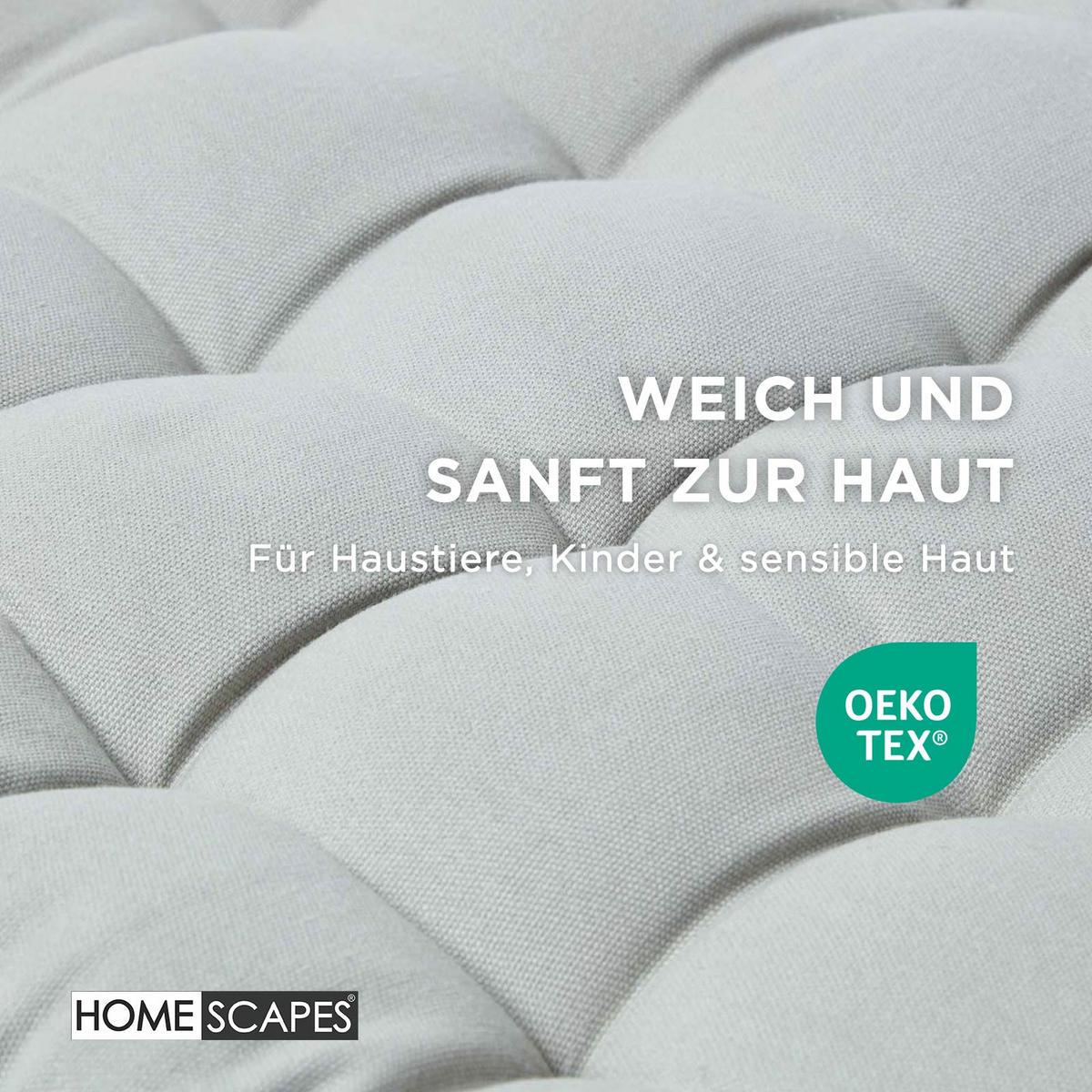 BANKAUFLAGE 2-Sitzer grau 108/42/5 cm - Grau, Textil (108/42/5cm) - Homescapes
