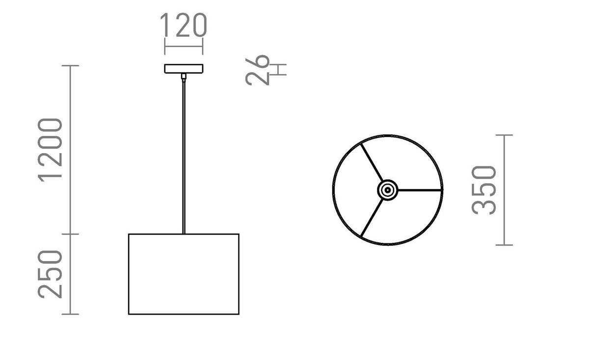 PENDELLEUCHTE FANCY 35/25 Chromfolie 15 W - Chromfarben, Metall (30/30/120cm) - Rendl