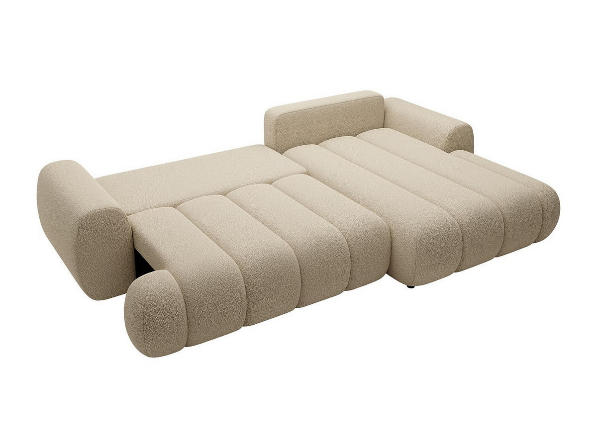 ECKSOFA mit Schlaffunktion - Ecke rechts - Stoff - Beige - FRIDORA - Beige, Textil (272/168cm) - Vente-Unique