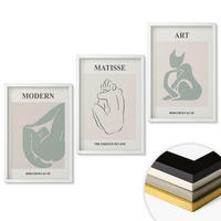 WANDBILDER 3er-Set - 40x60 cm Weißer Rahmen - Abstrakte Pastellfiguren - Weiß, Kunststoff (40/60cm) - ArtPrintCave