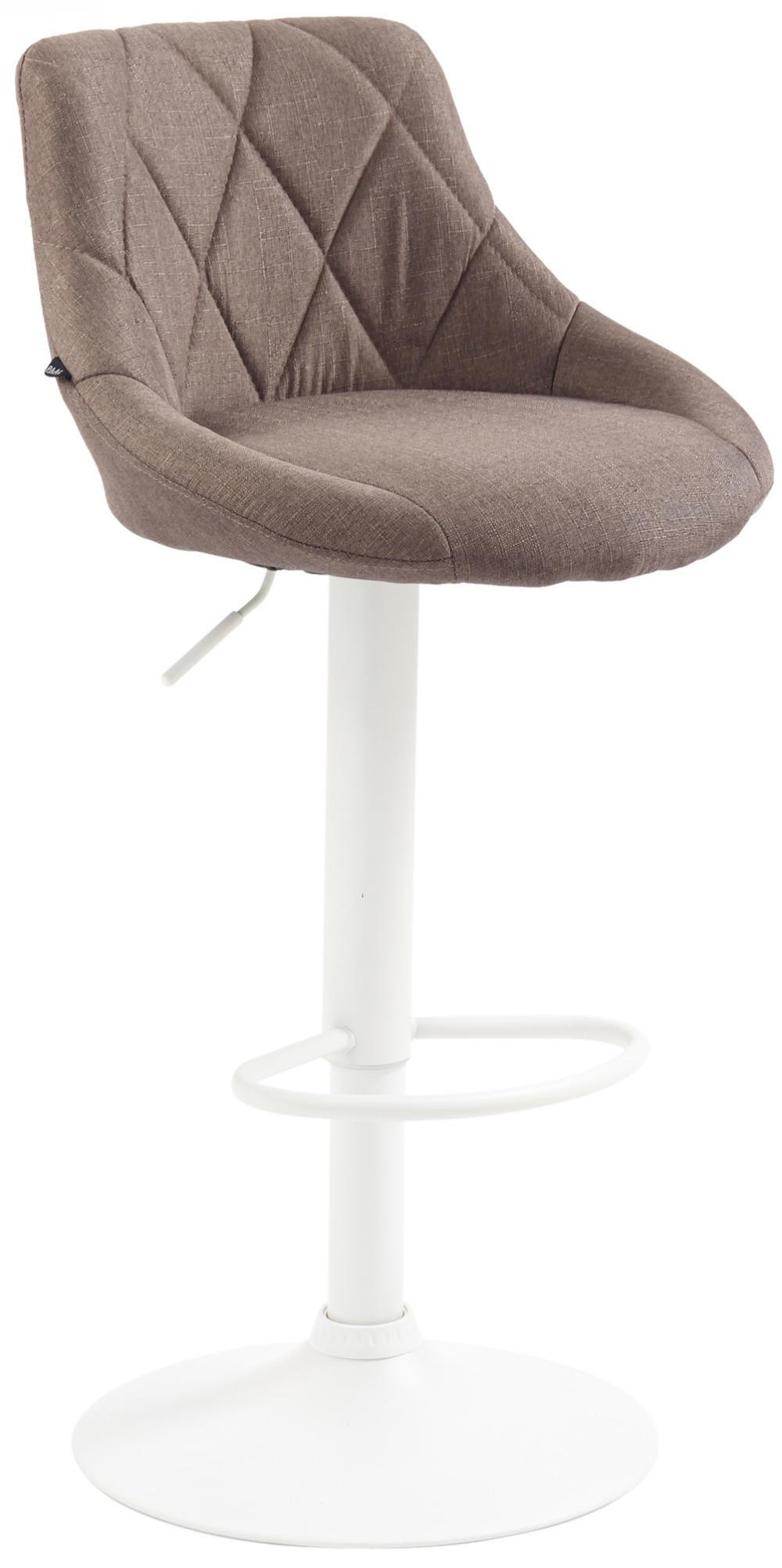 BARHOCKER Stoff taupe - Taupe/Weiß, Textil/Metall (46/83/49cm) - CLP