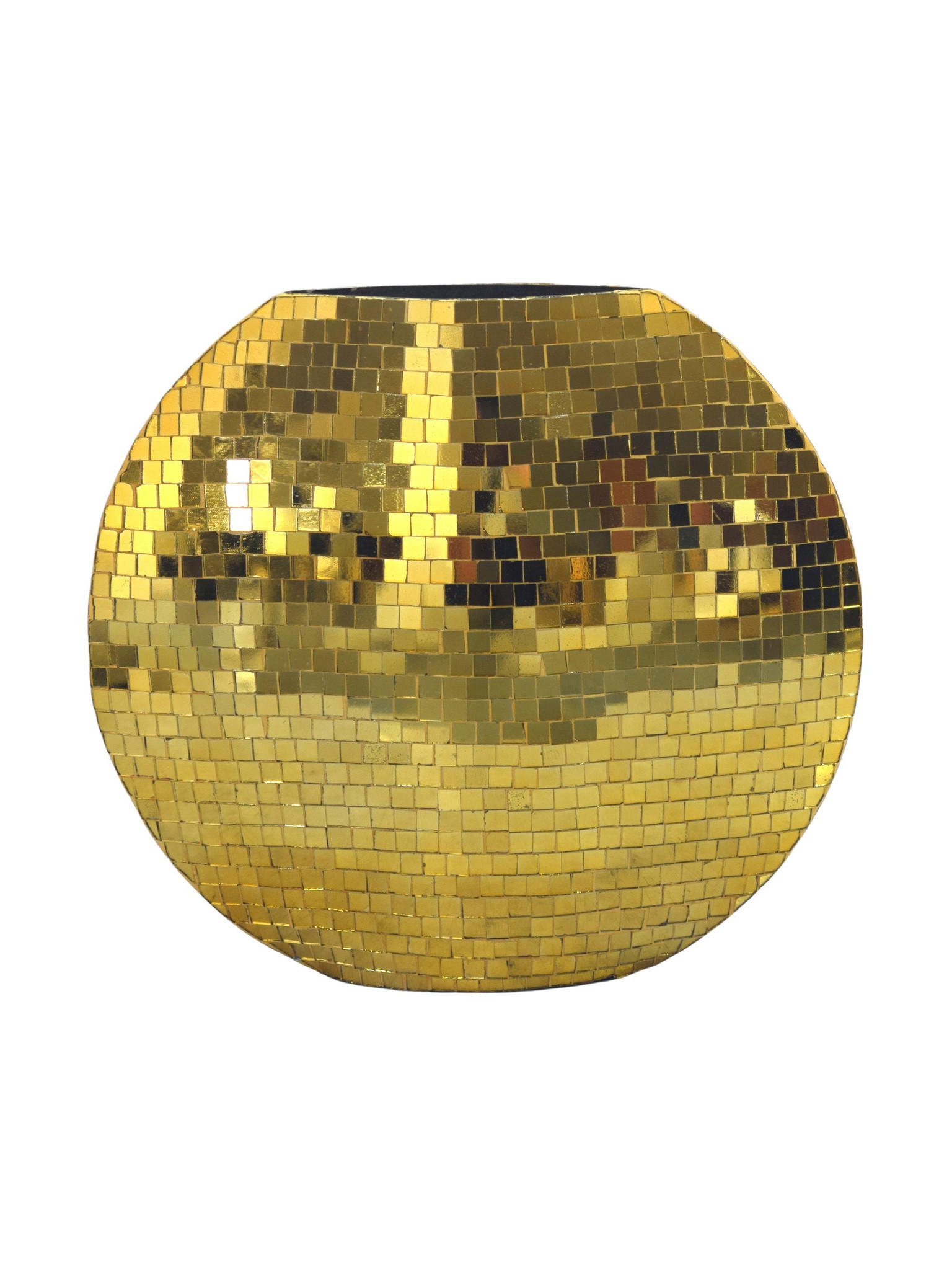 TISCHVASE BERLENGA, Eisen, handgefertigt, Gold, 40 x 10 x 35 cm - Goldfarben, Metall (35cm) - KADIMA DESIGN