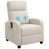 MASSAGESESSEL DE-15357 8 Massagemodi mit elektrischer Neigung Creme - Creme, Leder (88/98/68cm) - ComfortXL