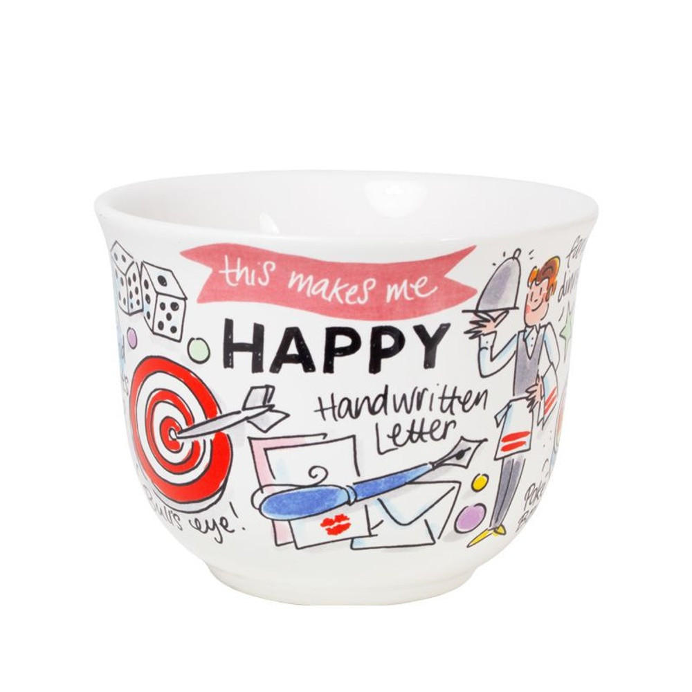 SUPPENSCHALE Happy in Bunt - 14cm - Multicolor, Keramik (12.7/16.2/9.7cm) - Blond Amsterdam