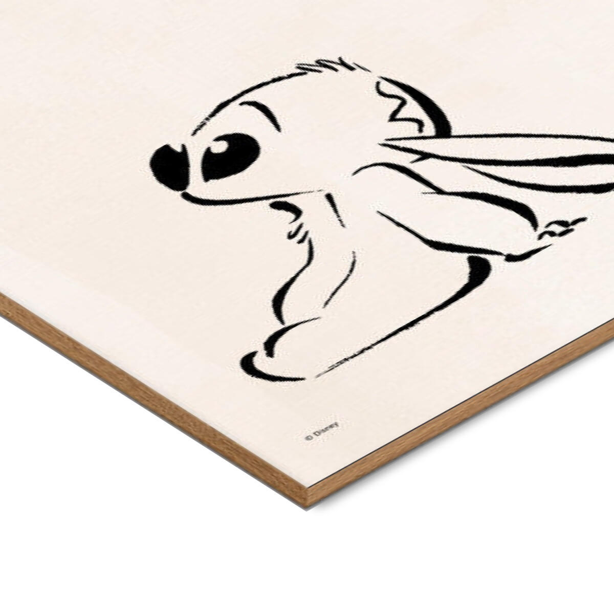 POSTER mit Rahmen Disney - Disney - Stitch Ink Sketch - Eichefarben/Beige, Holz/Papier (30/40cm) - Poster&Frame