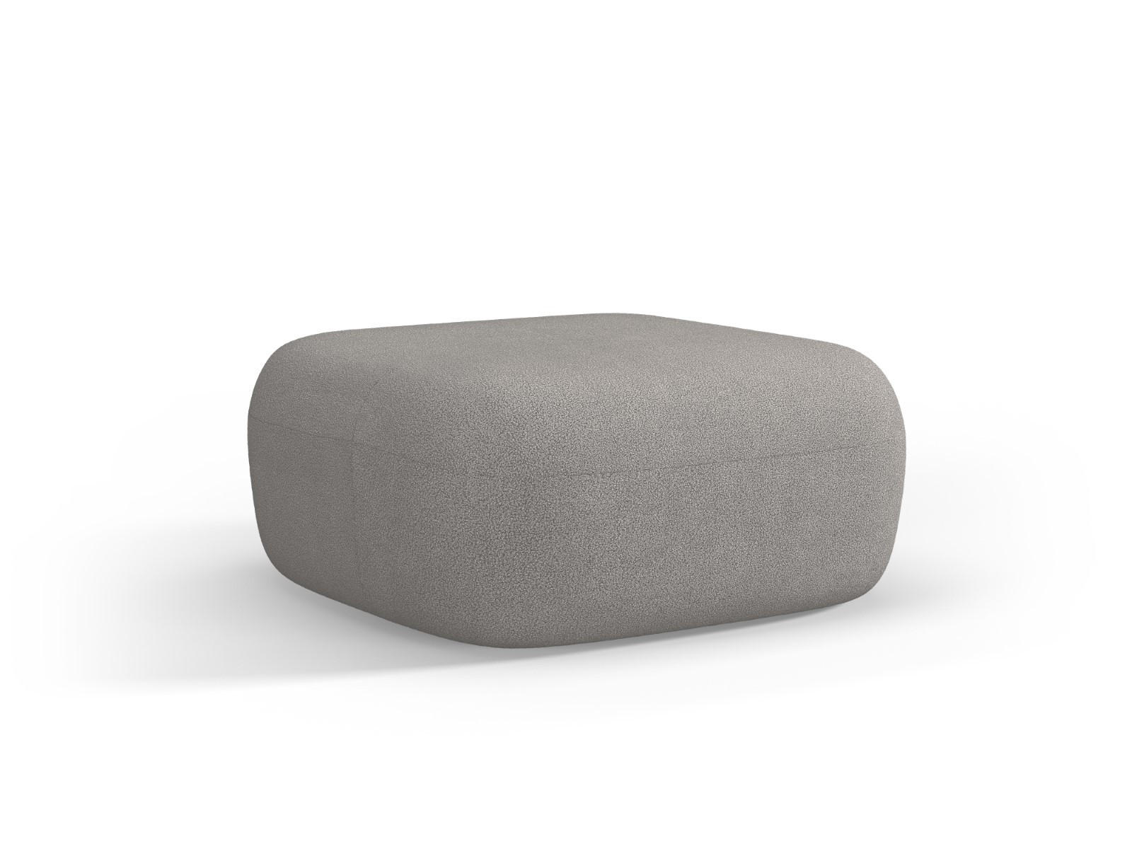 POUF Jenny aus Boucle hellgrau - Hellgrau, Textil (88/40/90cm) - Micadoni