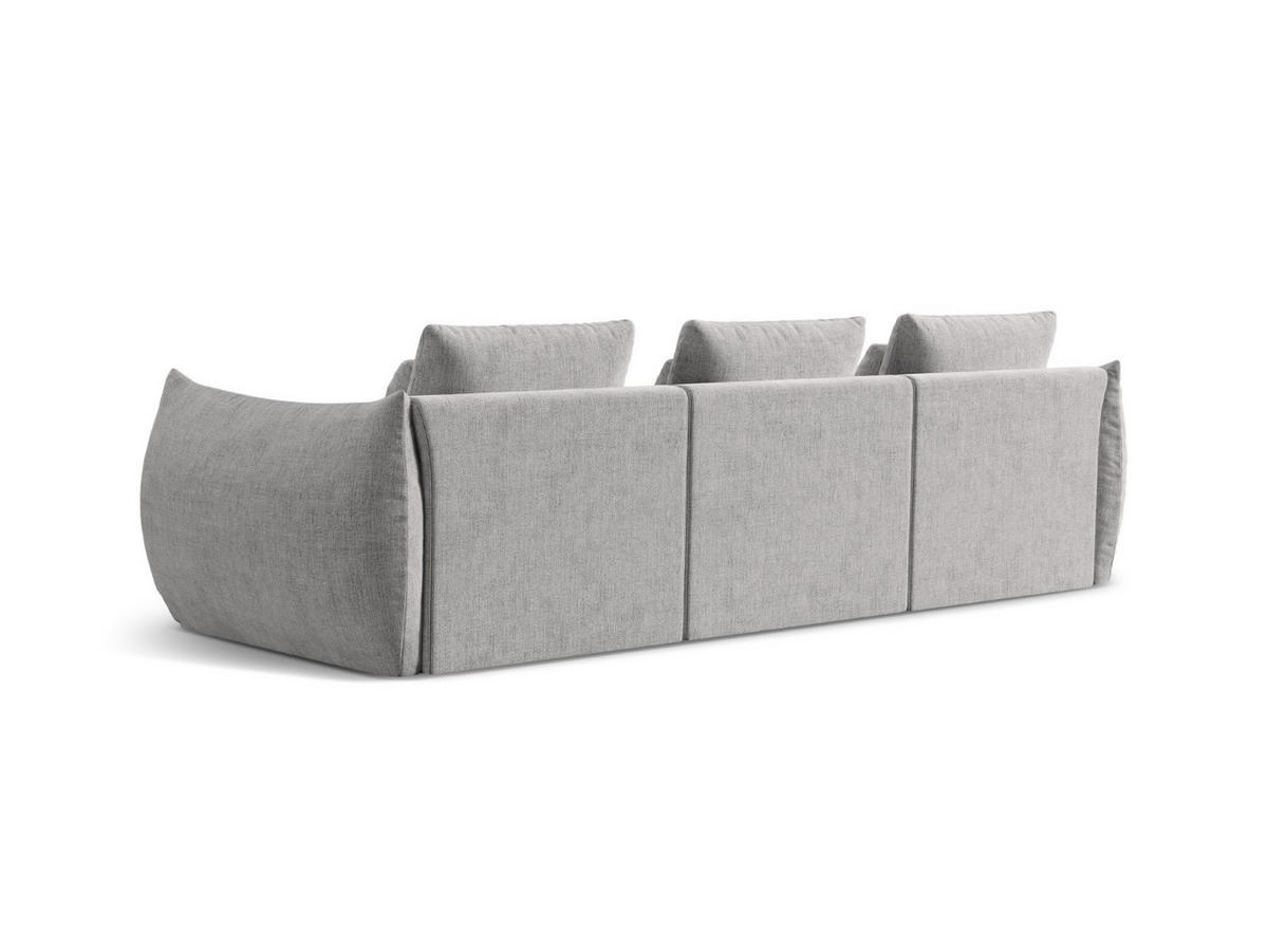 SOFA modular Bloom aus strukturiertem Stoff silber 4 Sitzplätze - Silberfarben, Textil (106/95/332cm) - Micadoni